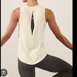 Athleta With Ease Open Back Tank cream white XS